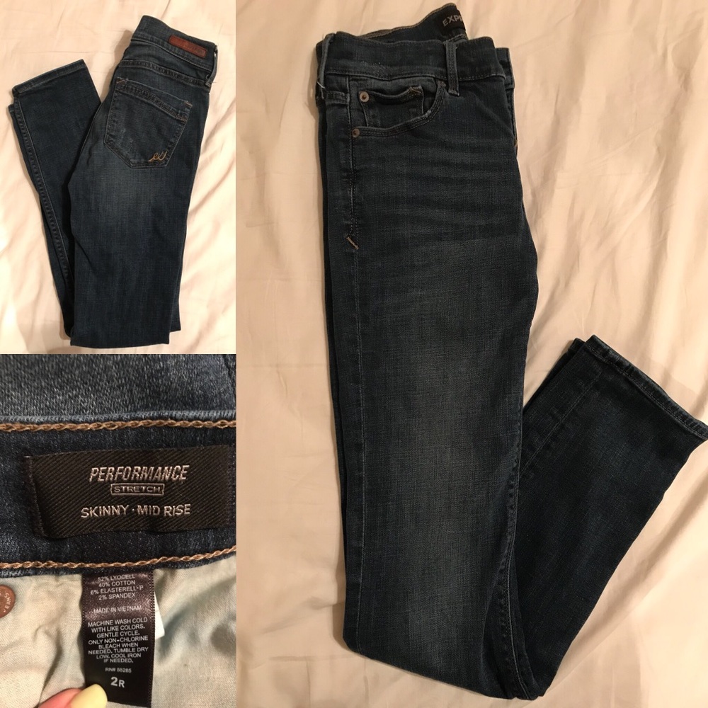 Performance Stretch Skinny Mid-rise Express Jeans